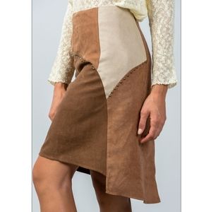 🎇Host Pick🎇 Boho Brown Faux Suede Skirt